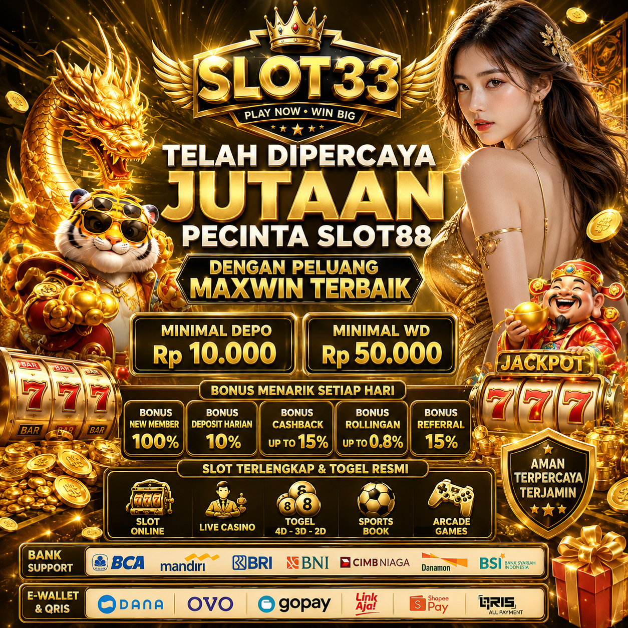 SLOT33 Telah Dipercaya Jutaan Pecinta Slot88 dengan Peluang Maxwin Terbaik